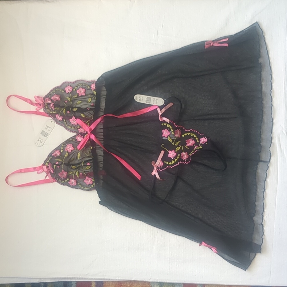 Black & Pink Babydoll